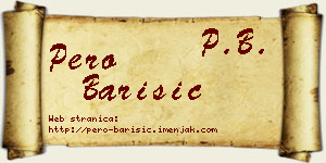 Pero Barišić vizit kartica